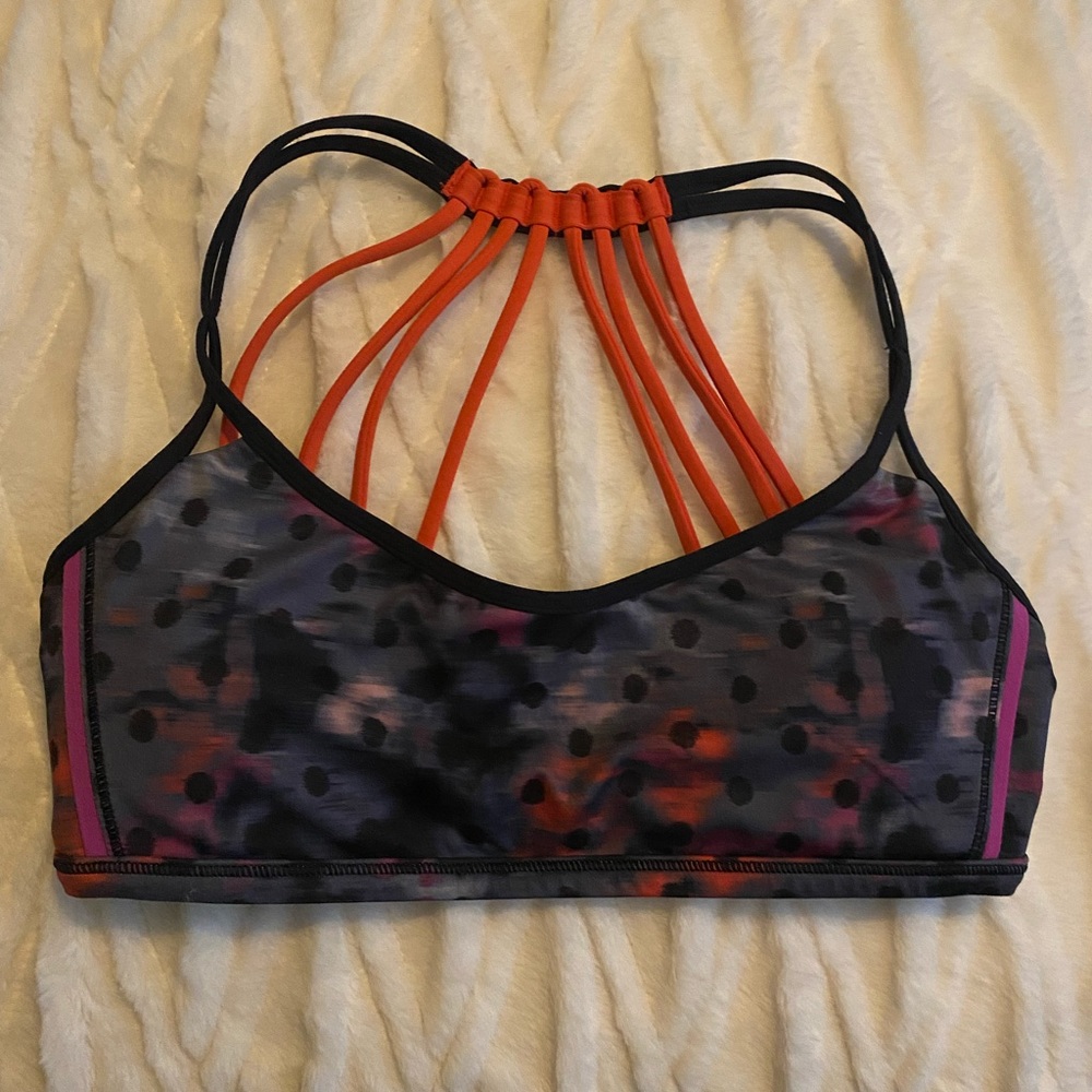 Size 6, colorful lululemon sports bra